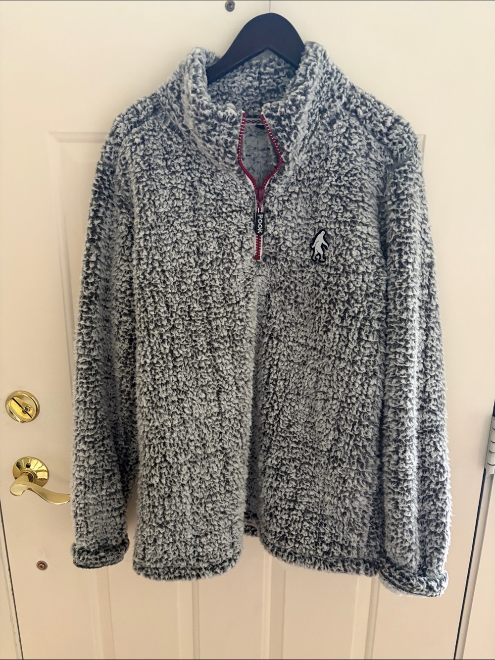 Women's Gray Sherpa Zip-Up Jacket - Cozy Plush Fleece